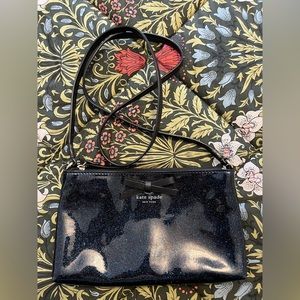 Kate Spade Blue and Black Sparkle Crossbody Bag